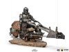 Star Wars: The Mandalorian - The Mandalorian on Speederbike Deluxe 1:10 Art Scale Statue